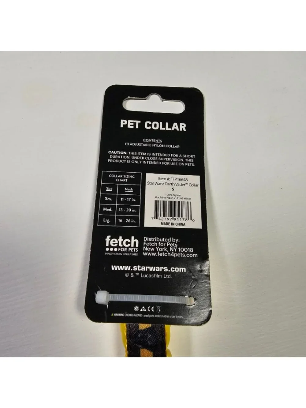 Star Wars Darth Vader Pet Collar Size S 11-17